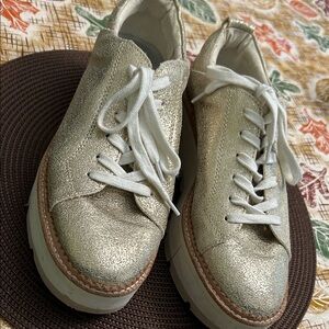 Women's Gold Sneakers